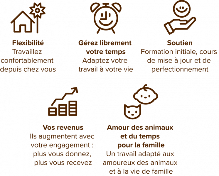Représentation schématique des avantages d'un job d'appoint à l'ANiFiT